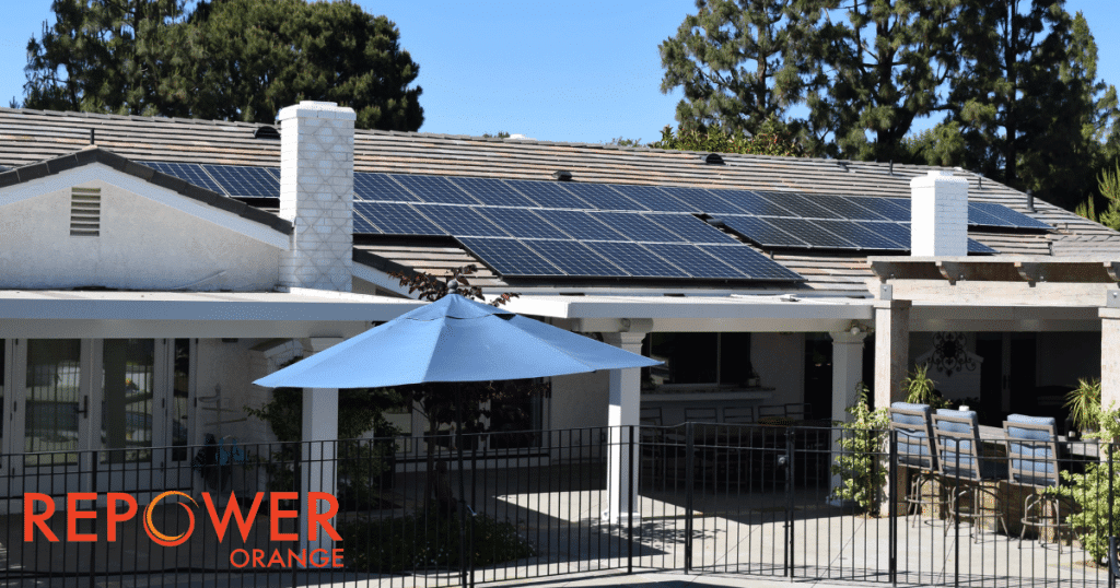 house with solar panels providing benefits of solar energy in orange county