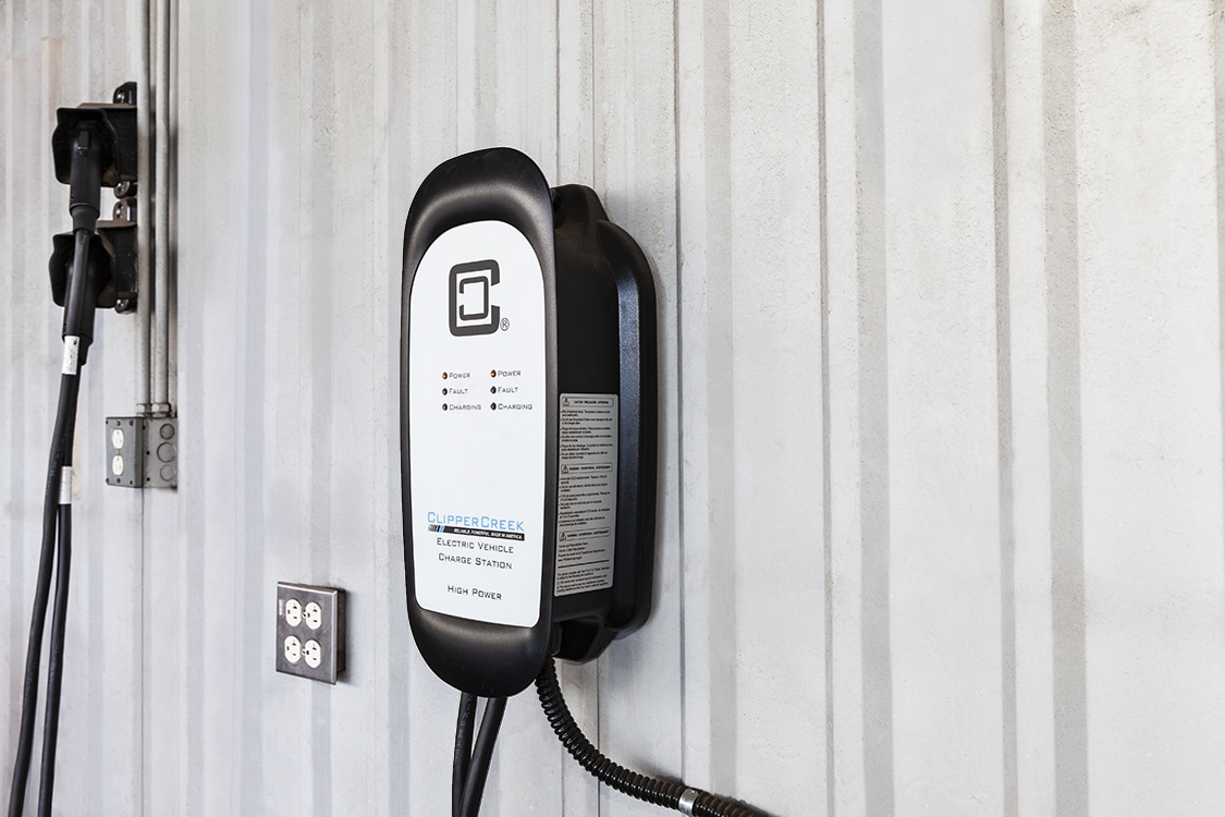 ev charger in orange county in garage