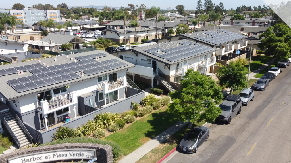 Car dealership with commercial solar power panels