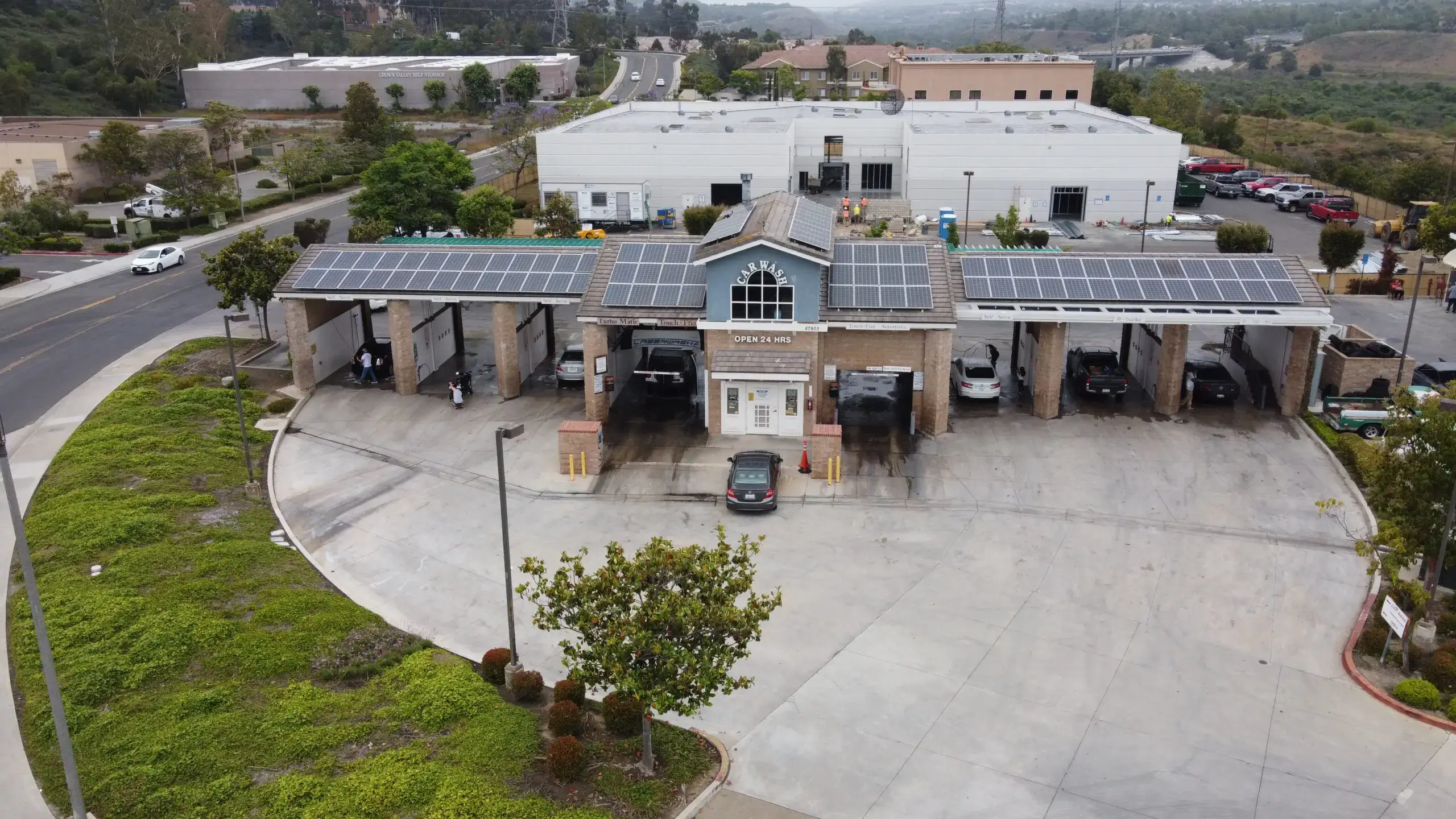 car wash in orange county with solar panels