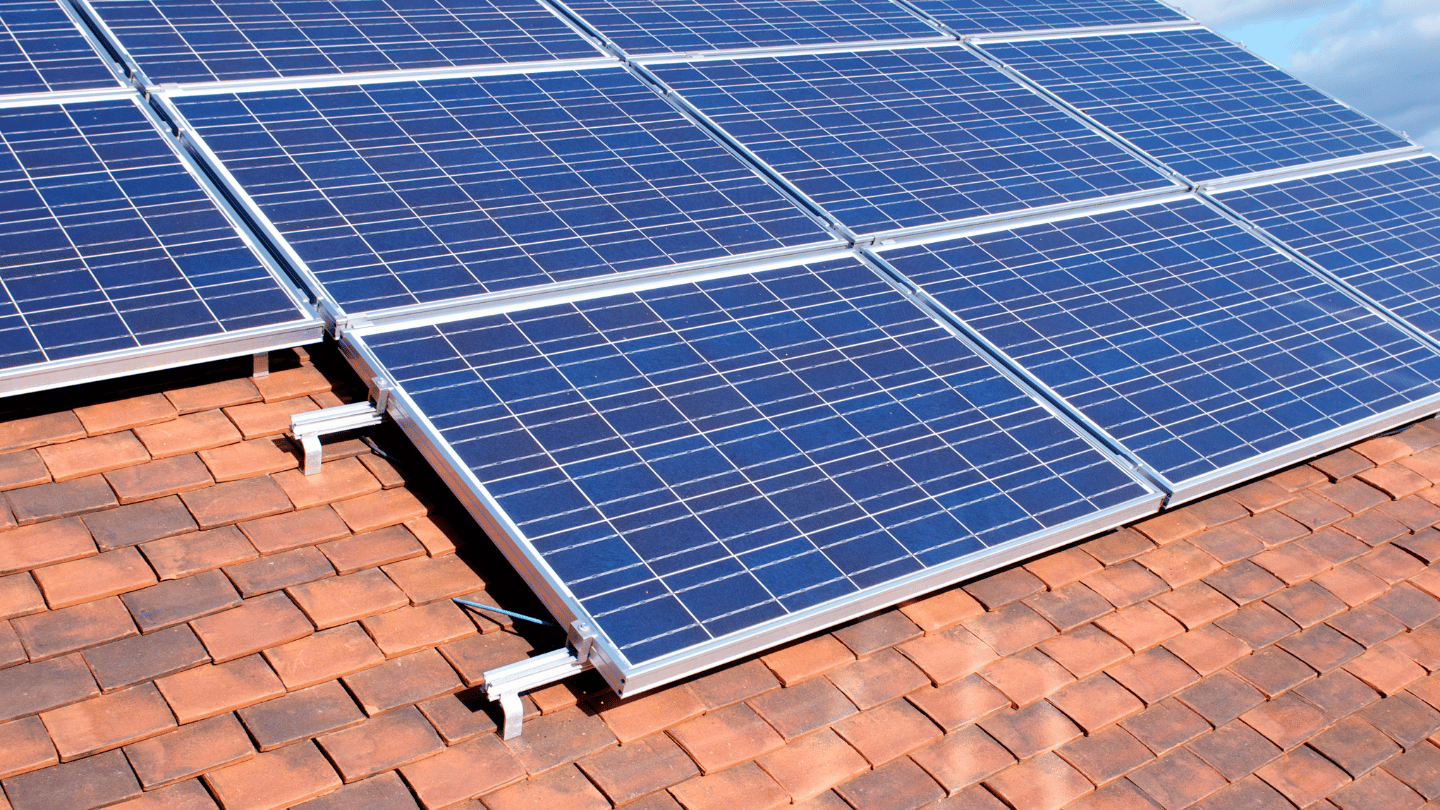 commercial solar panels on roof in orange county
