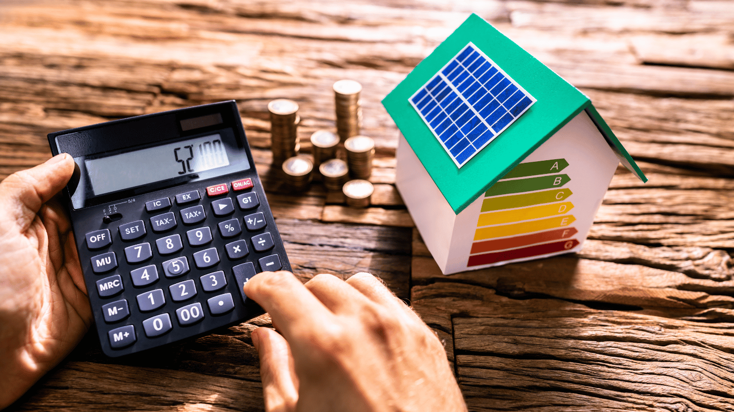 appraiser calculating solar panel savings in orange county